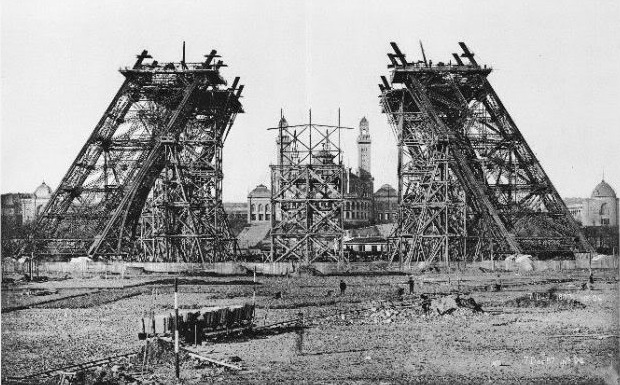  τα στάδια της κατασκευής του πύργου του Eiffel 
