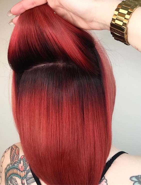  τα κόκκινα μαλλιά θέλουν συχνότερη επανάληψη της βαφής και μάλιστα πρέπει να βάφονται όλα και όχι μόνο πχ η ρίζα 