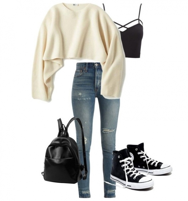 συνδυασμός ρούχα παπούτσια τσάντες rock και trendy fashion