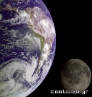 Το φεγγάρι σε σύγκριση με τη Γη