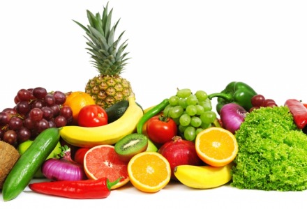 υγιεινή διατροφή με φρούτα και λαχανικά