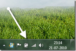 System tray συντόμευση